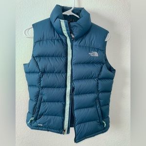 The North Face Puffer Vest, Size S, Blue Green Color. Hardly Worn!